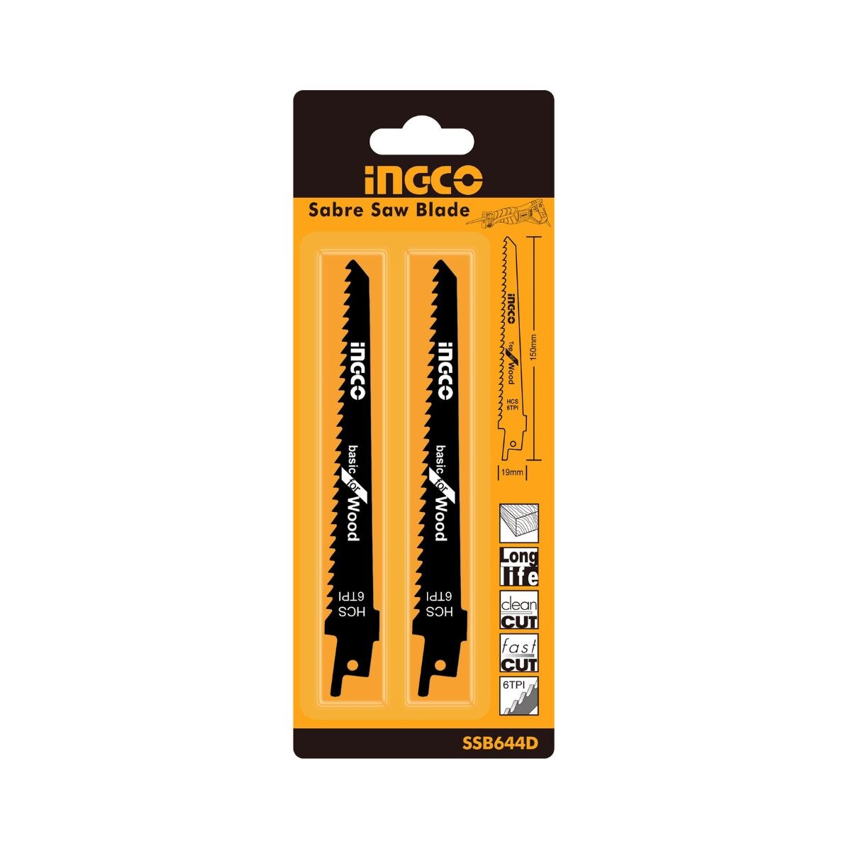 Pack X 2 Sierras Para Sierra Sable Madera Ingco 