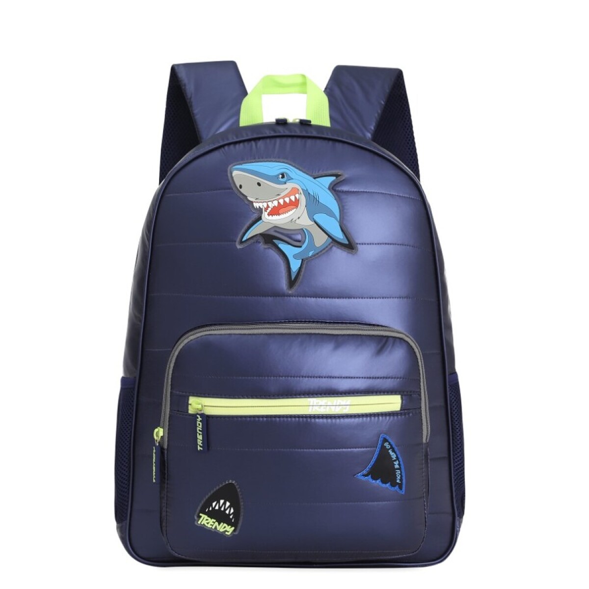 MOCHILA TRENDY PUFFER SHARK AZUL 