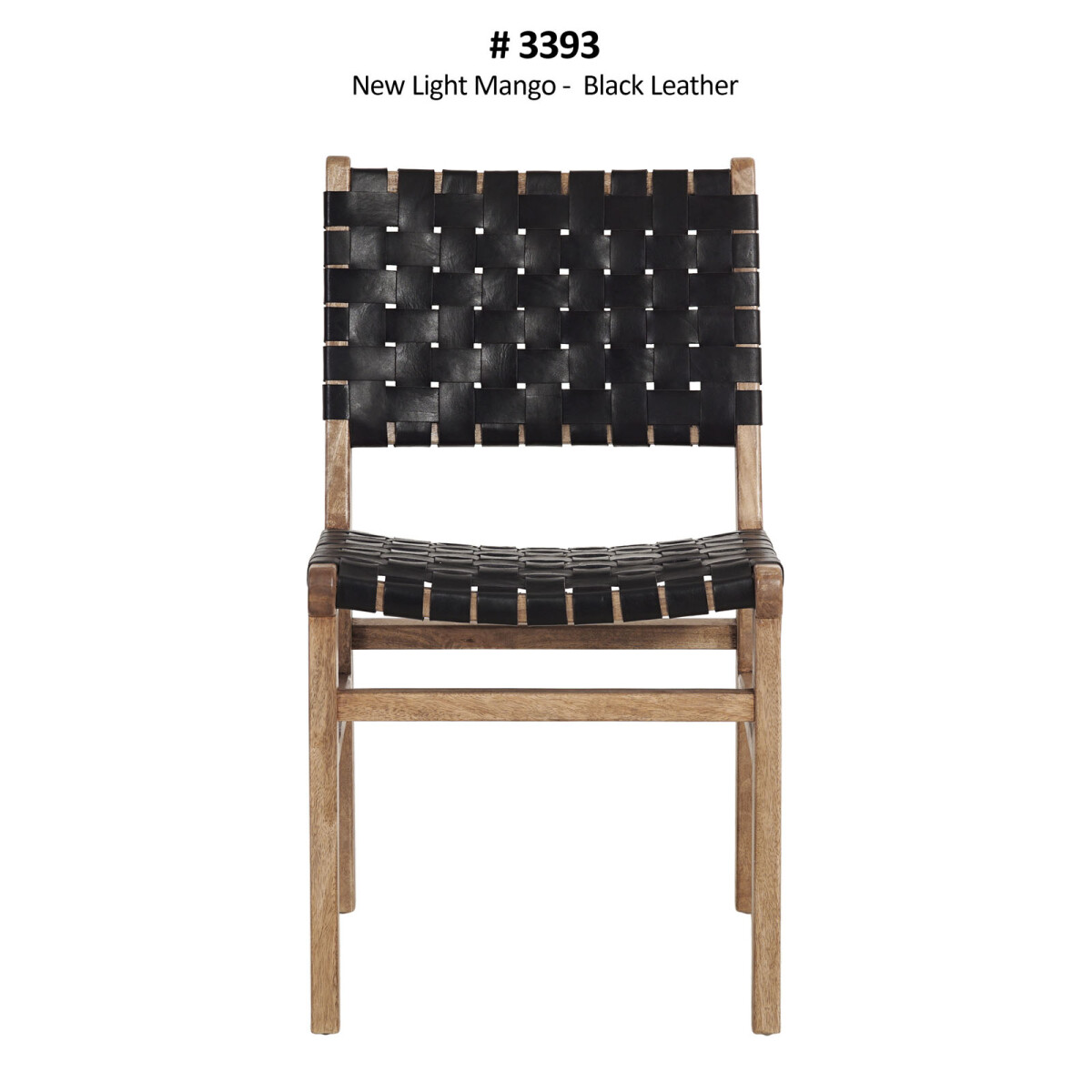 SILLA DE COMEDOR - CUERO-Y-MADERA NEGRO TRAMA 