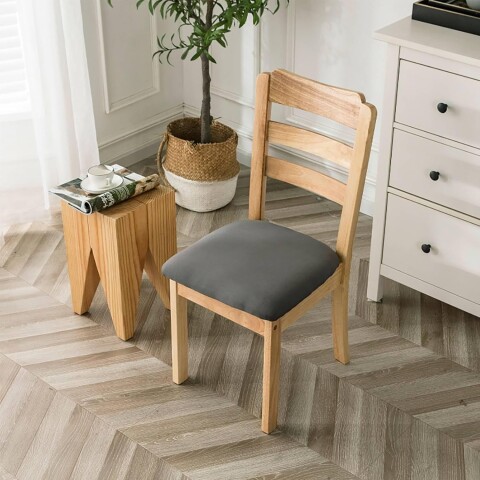 Funda de almohadón de silla gris