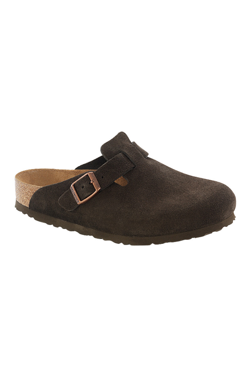 Zueco Boston Soft Footbed Suede Leather - Regular - Mocca 