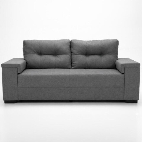 Sillón Sofá de 3 Cuerpos Amsterdam en Lino– Estructura de Madera Maciza y Confort Soft Color Gris Sillón Sofá de 3 Cuerpos Amsterdam en Lino– Estructura de Madera Maciza y Confort Soft Color Gris