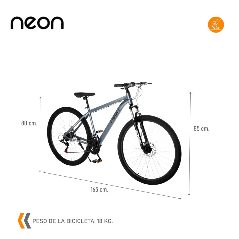 Bicicleta Montaña 26 Cuadro Aluminio Freno Disco 21 Cambios Gris