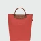 Longchamp - Cartera Tote plegable, de nylon y asa corta, Le pliage M Tomate