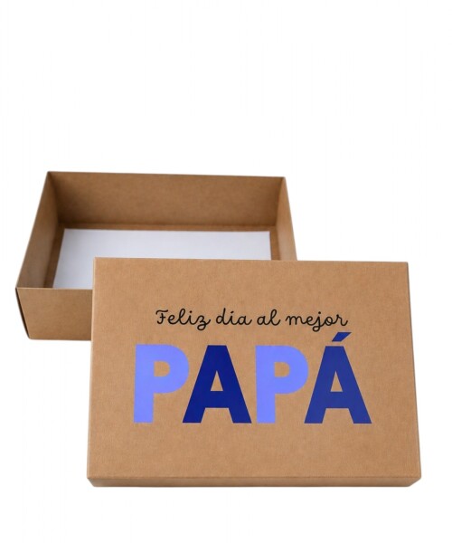 Caja Rectangular Impresa 20x30x9 cm - PAPÁ Caja Rectangular Impresa 20x30x9 cm - PAPÁ