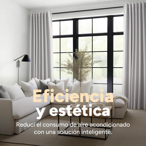 Cortina Blackout 100% Engomada Termica Set 2 Paños Tipo Lino Variante Color Gris Claro