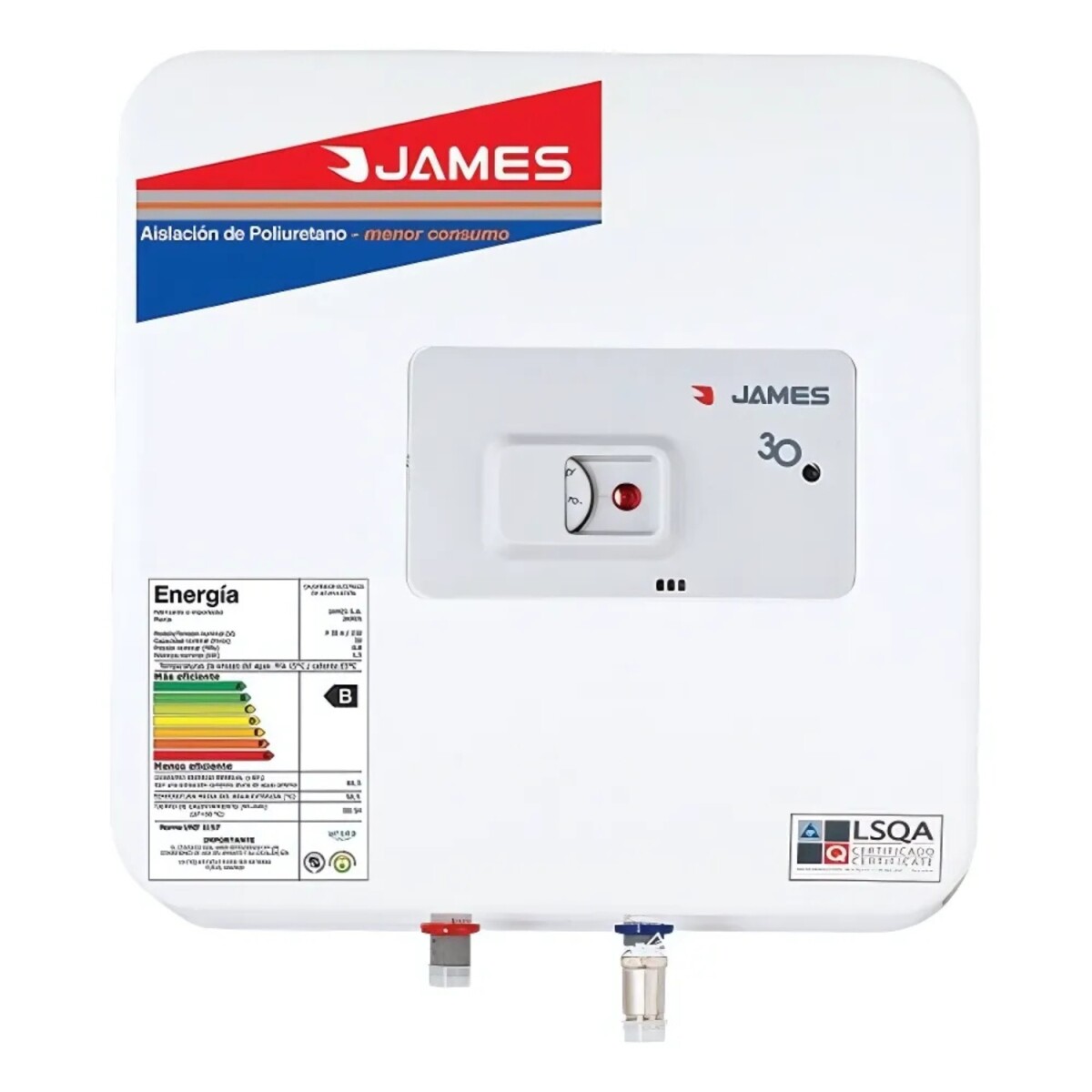 Calefon Termotanque De Acero James 30 Lt. 