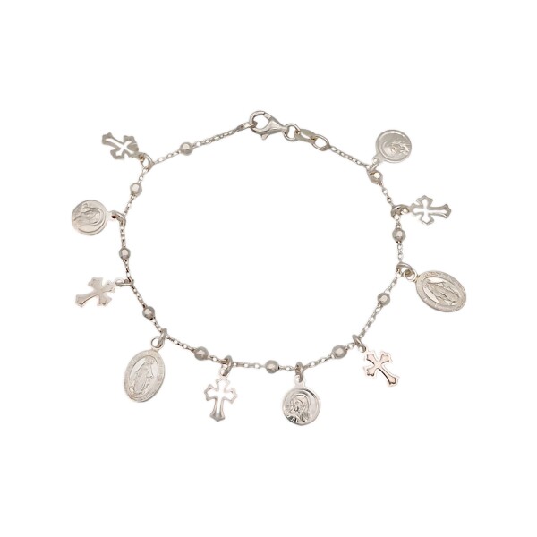 Pulsera Religiosa-Plata 925-Sin piedra-PU3663 sinpiedra