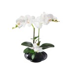 ORQUIDEA DOBLE ARTIFICIAL C/BASE 32x15x34CM DORADO ORQUIDEA DOBLE ARTIFICIAL C/BASE 32x15x34CM DORADO