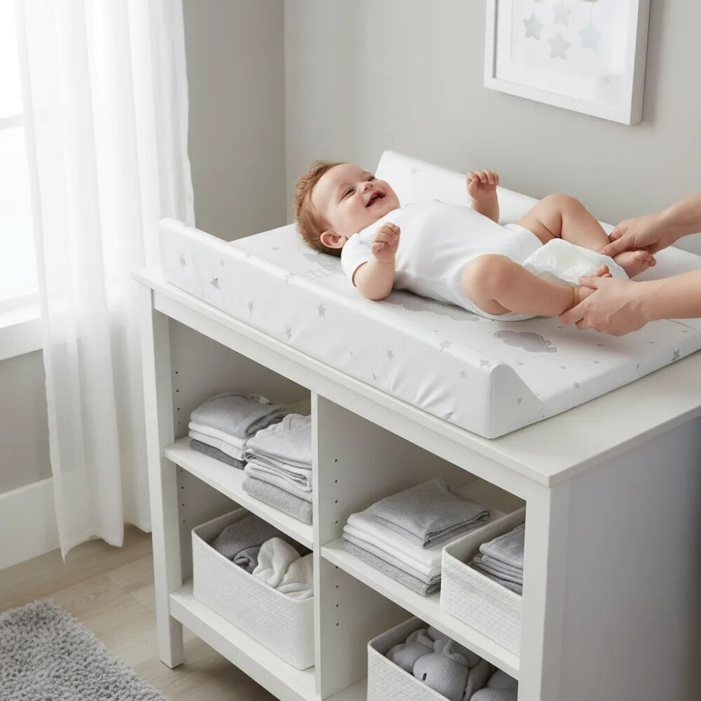 Cambiador rigido dormitorio NORDIC nube estrellas gris