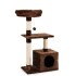 Rascador Torre 3 Niveles Felpa Y Sisal Para Gato Con Cama Color Variante Marron