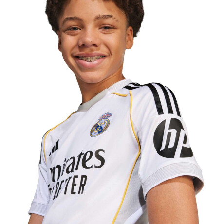 Remera Real Madrid Camiseta Oficial Camiseta 25/26 de Niños blanco
