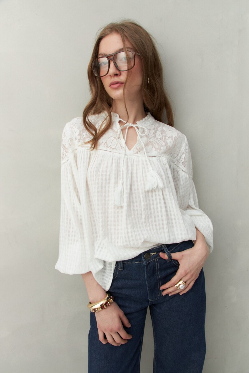 BLUSA LIBERTAD Blanco
