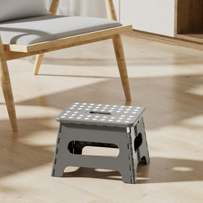 Banco plegable multiuso 22 cm gris oscuro