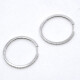 Aros En Oro 18K Blanco Y Brillantes 2.8 Cm De Diametro Aros En Oro 18K Blanco Y Brillantes 2.8 Cm De Diametro
