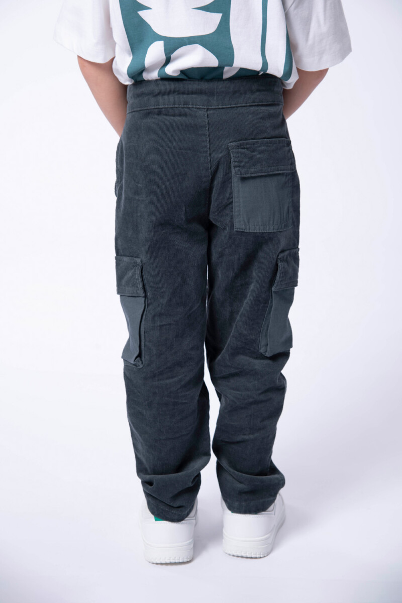 Pantalón cargo pana Gris