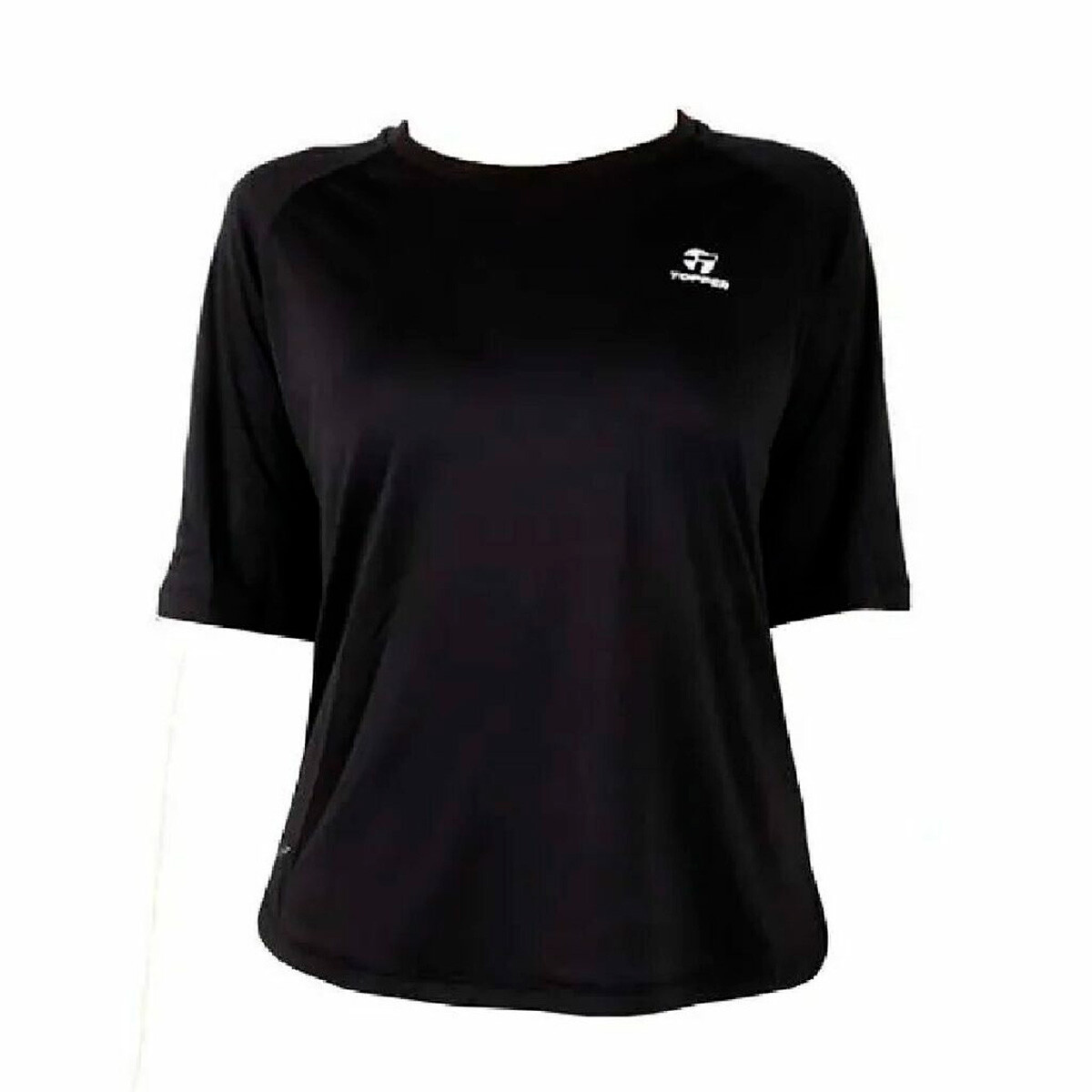 T-SHIRT MC WMN TRNG LOOSE blanco - NEGRO 