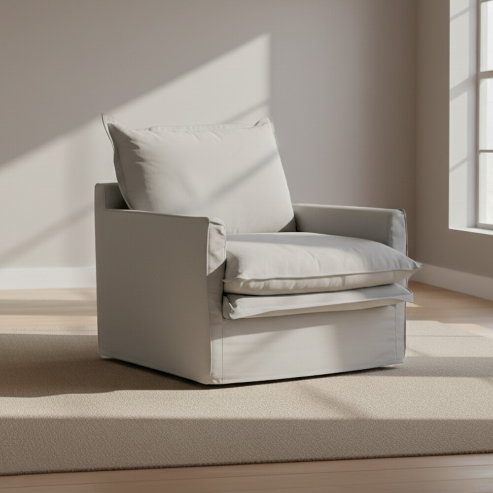 BUTACA TELA GRIS ALASKA