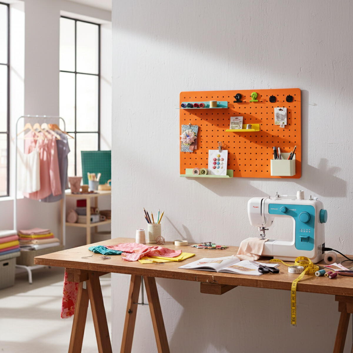 Panel perforado pegboard metálico organizador de pared 60x40 cm – Multiuso para el hogar 