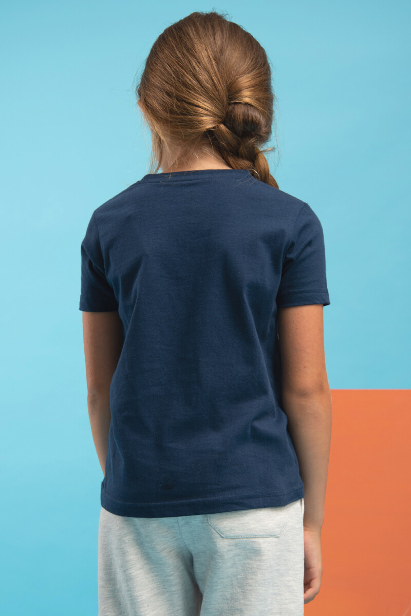 Camiseta escolar Azul
