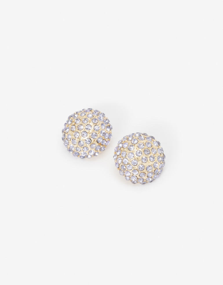 Aros Pasantes Strass Aro Pasante De Strass - Violeta Lila