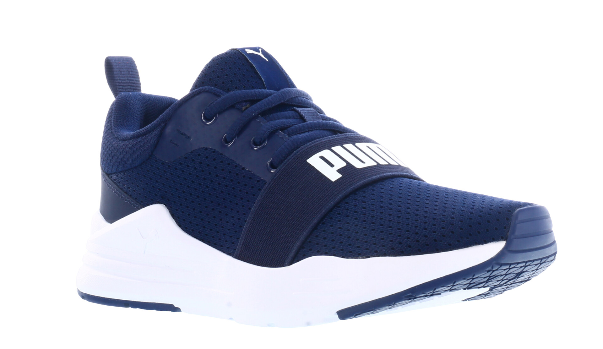 Championes de Niños Puma Wired Run Kids - Azul Marino - Blanco 