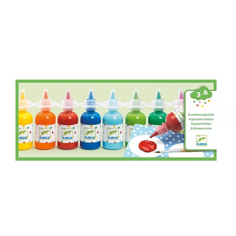 Tempera 8 colores Djeco Tempera 8 colores Djeco