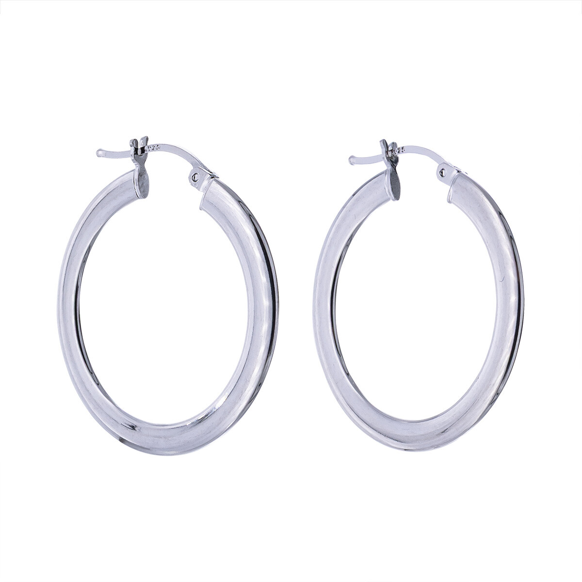 Par de aros de plata 925. 