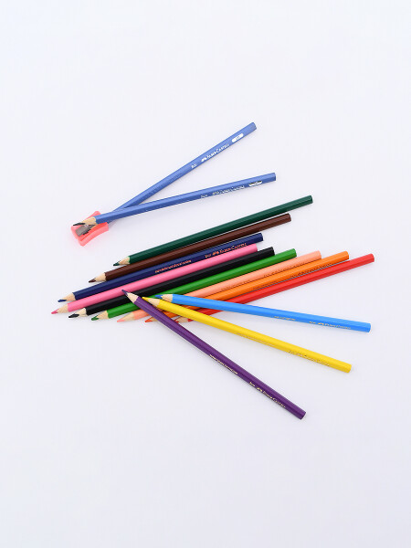 LAPICES DE COLORES LARGOS X 12 + 2 MULTICOLOR