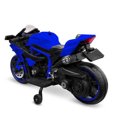 Moto A Batería Ninja Con Ruedas Luces Música Y USB Azul