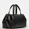 Cartera de mano Resort en cuero graneado Negro