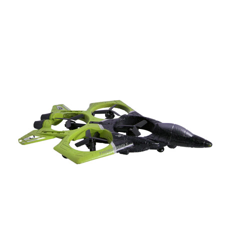 Set Juegos Control Remoto Auto Acrobacia 360 + Avión Combate Verde