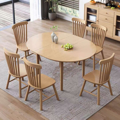 Mesa de comedor Extensible Madera maciza 100 a 130 cm Elan