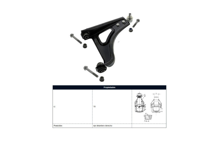Parilla De Suspension Delantera Renault Twingo 93-25 Der Parilla De Suspension Delantera Renault Twingo 93-25 Der