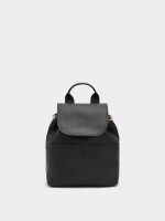 Mochila Con Textura Y Solapa negro