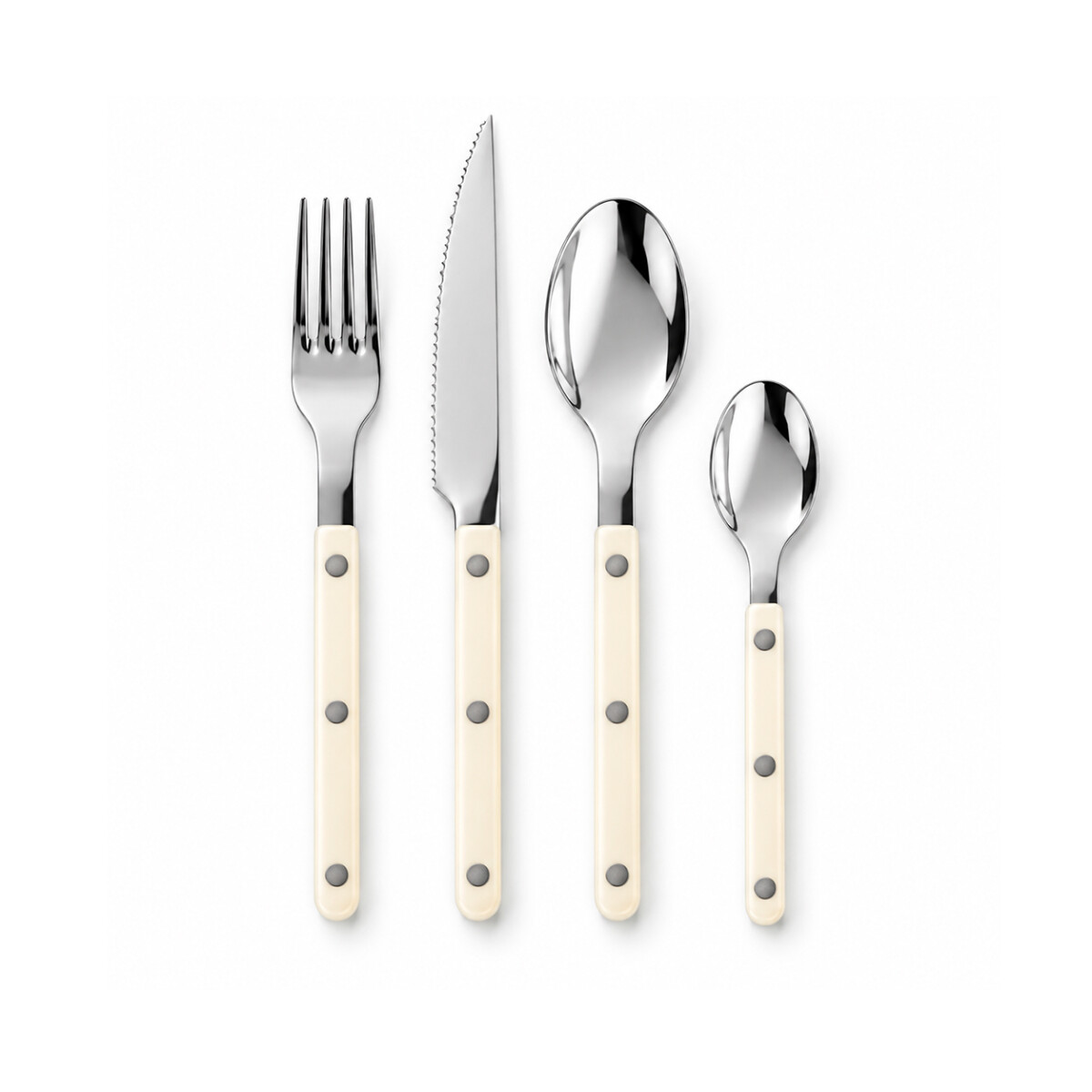 Set de Cubiertos 4 Piezas Beige 