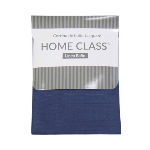 Cortina de Baño Home Class Jacquard Lisa 180 x 180 Cm. AZUL MARINO