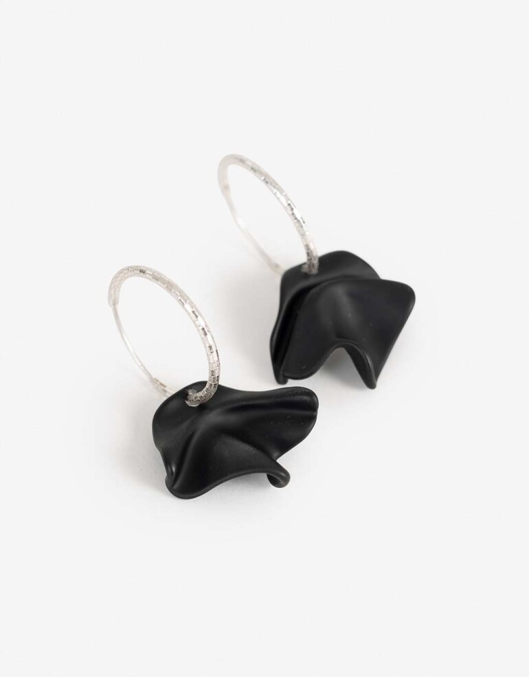 Aros Argollas Metal Aros Argollas Dije - Plateado Plata Cepillada Mate