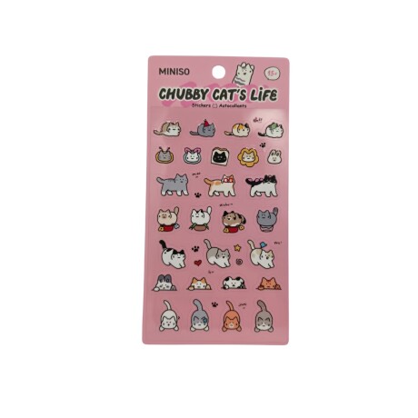 Stickers gatito rosa