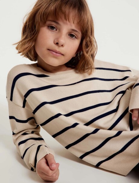 BUZO TEJIDO INFANTIL A RAYAS MULTICOLOR