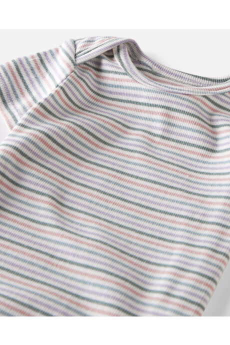 Pack tres bodies de algodón orgánico, estampados Sin color