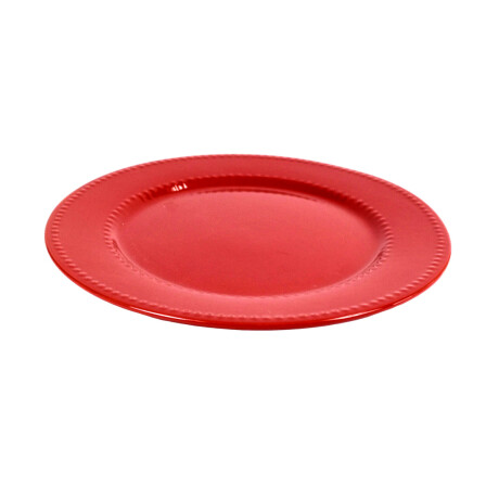 Plato llano de cerámica de color rojo Plato llano de cerámica de color rojo