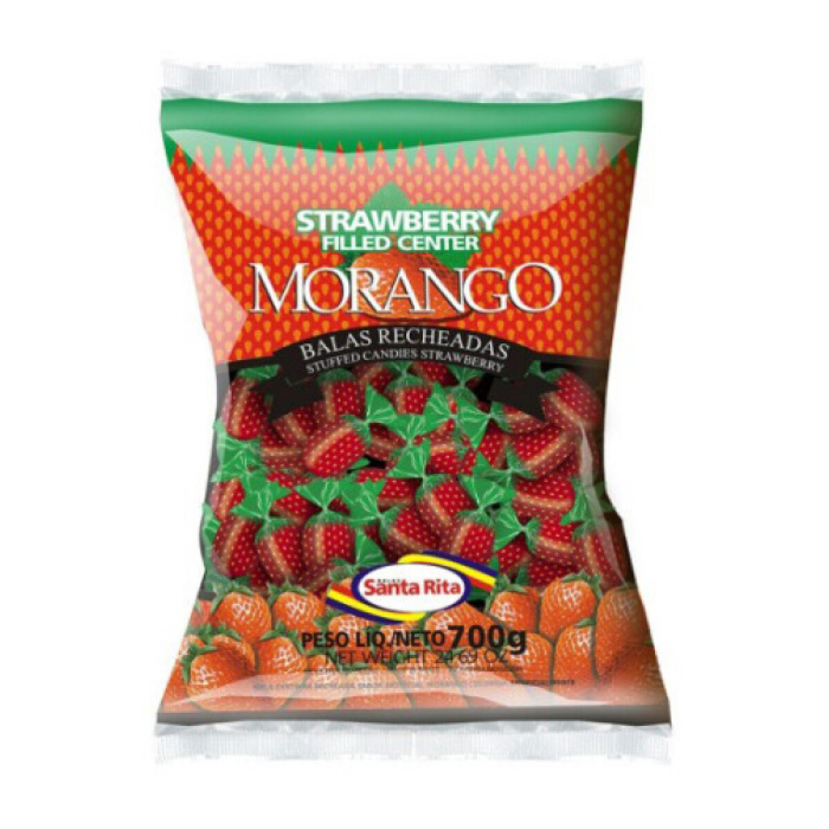Caramelo Santa Rita Duro 600 grs - Frutilla 