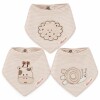 Set baberos bandana x3 beige leon