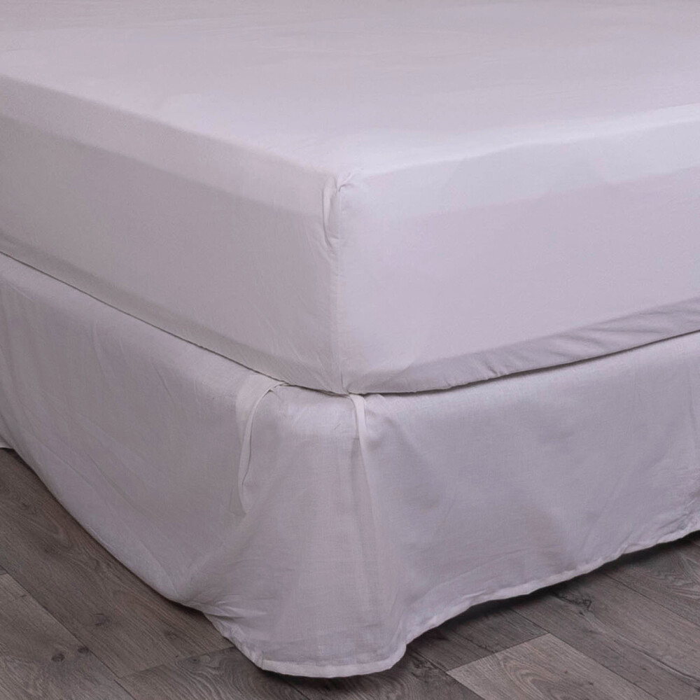 SÁBANA BAJERA QUEEN ALGODON BLANCO 500 HILOS