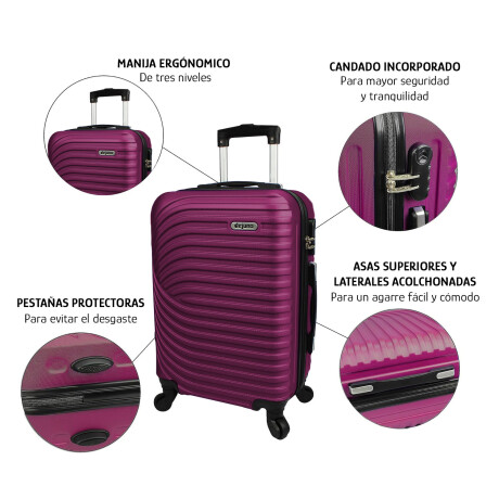 Valija CarryOn Rígida con 4 Ruedas 360° Candado Incorporado Violeta