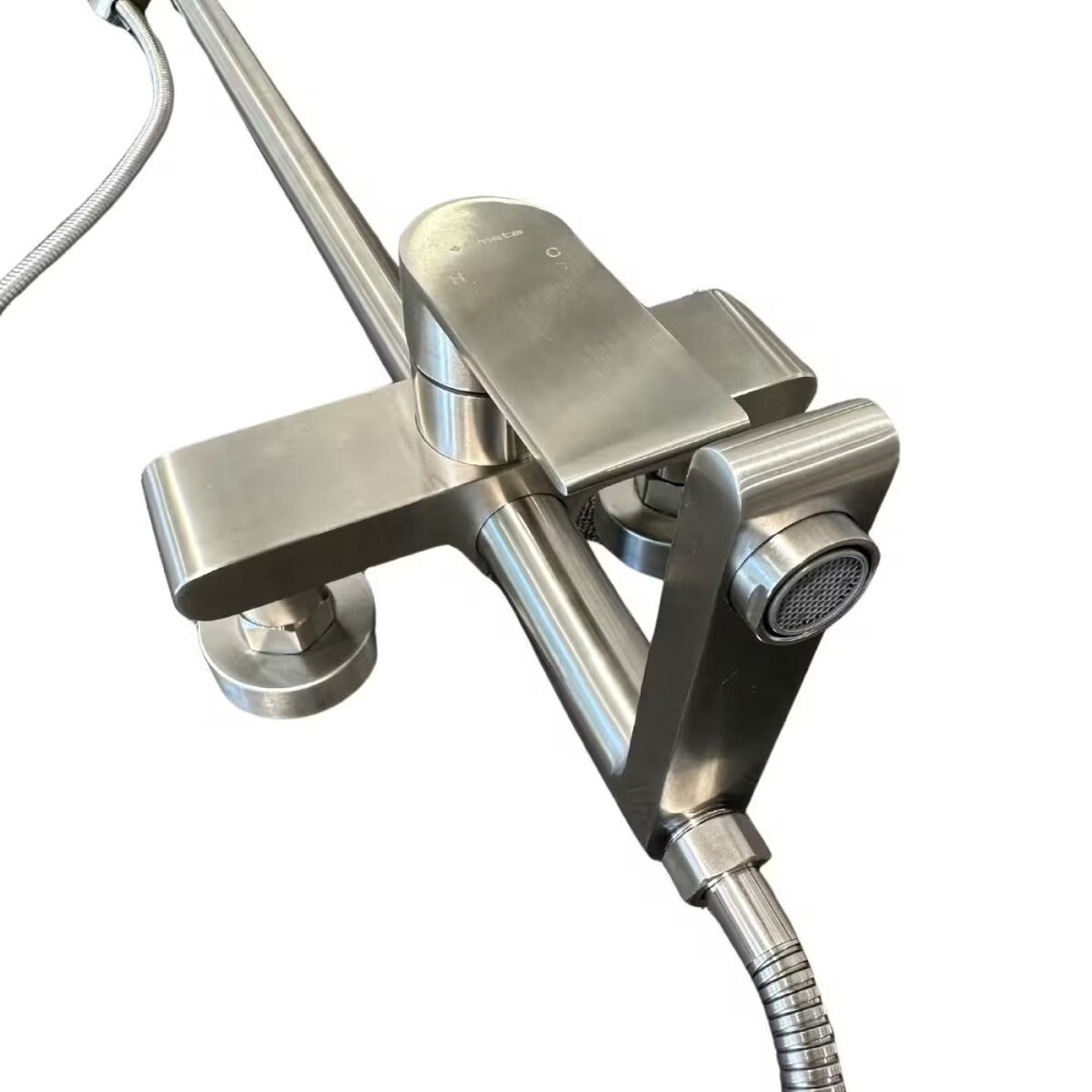 Barral de ducha Monocomando exterior con transferencia Loft Gris Satinado Barral De Ducha Monocomando Exterior Con Transferencia Loft Gris Satinado