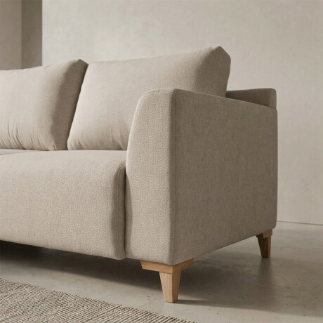 Rinconera Gino - Tela Microfibra - Chaise izquierdo TC 1010 (Beige)