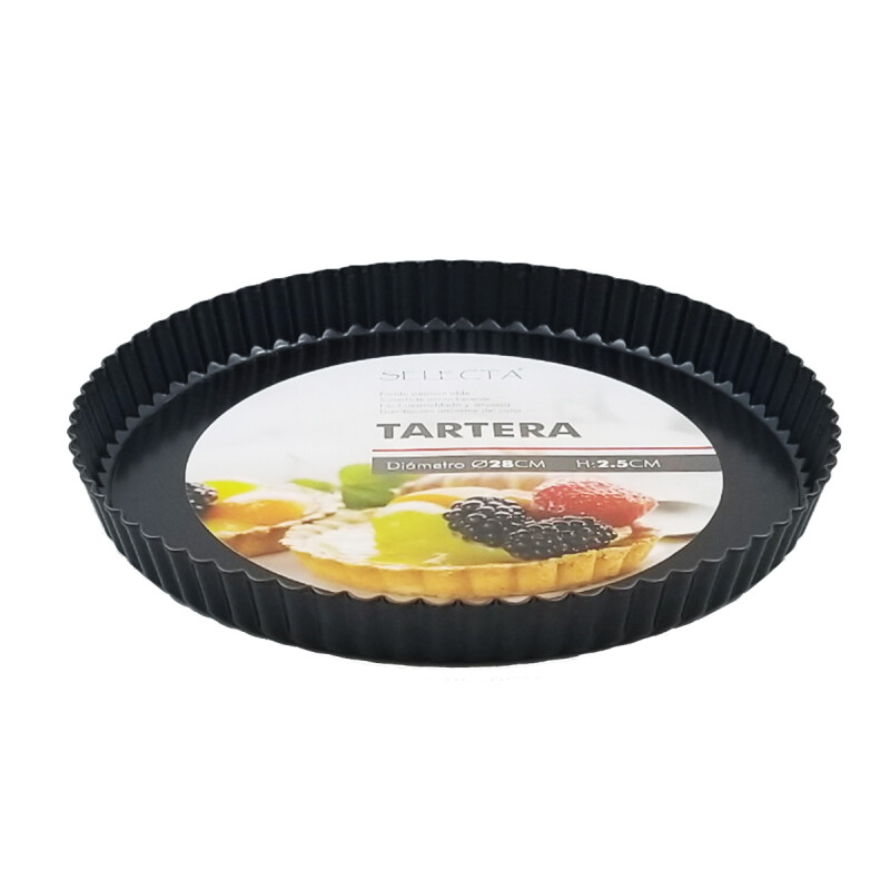 Tartera fondo desmontable 28x2,5 cm antiadherente GRIS OSCURO