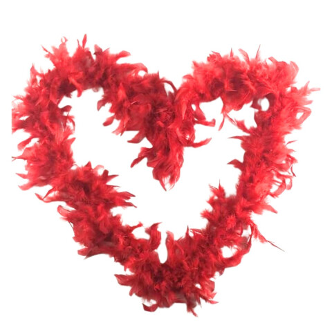 Boa De Plumas Rojo